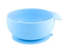 Chicco Take Eat Easy Ciotola in silicone con ventosa colore azzurro 6m+