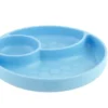 Chicco Take Eat Easy Piatto a scomparti in silicone con ventosa colore azzurro 1 pezzo 12m+