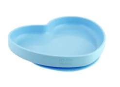 Chicco Take Eat Easy Piatto Cuore in Silicone con Ventosa 9m+ Colore Azzurro