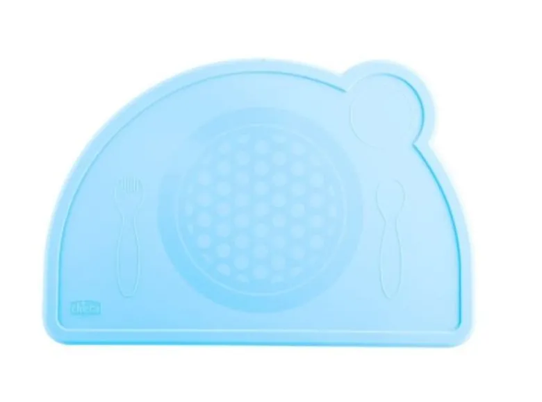 Chicco Take Eat Easy Tovaglietta in silicone colore azzurro 1 pezzo 18m+