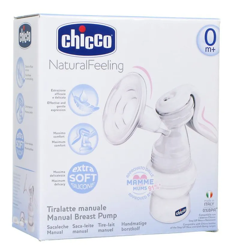 Chicco Tiralatte manuale Natural feeling con campana anatomica