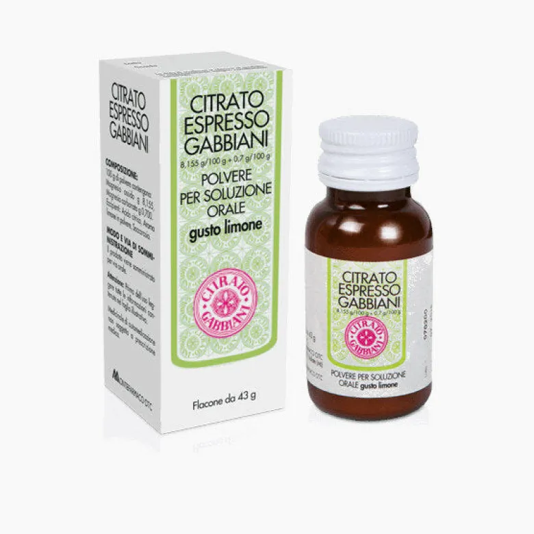 Citrato Espresso Gabbiani soluzione per polvere orale Gusto Limone 43g
