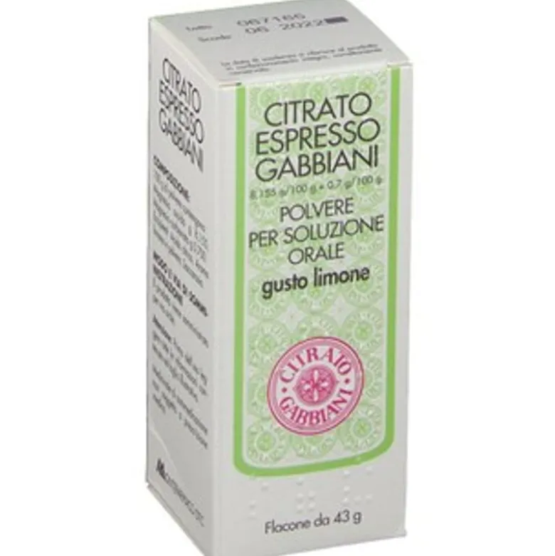 Citrato Espresso Gabbiani soluzione per polvere orale Gusto Limone 43g