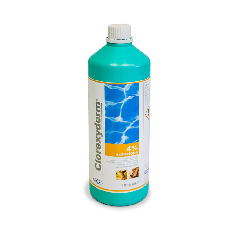 Clorexyderm Soluzione 4% 1000ml - Antisettico per Animali