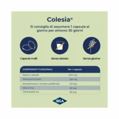 Colesia Per Il Metabolismo E Il Colesterolo 30 Capsule Molli