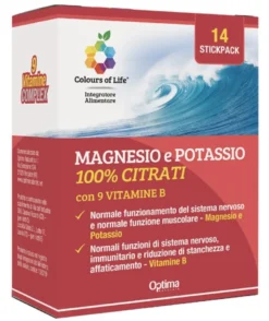 Colours Of Life Magnesio E Potassio 100% Citrati Con 9 Vitamina B 14 Stickpack