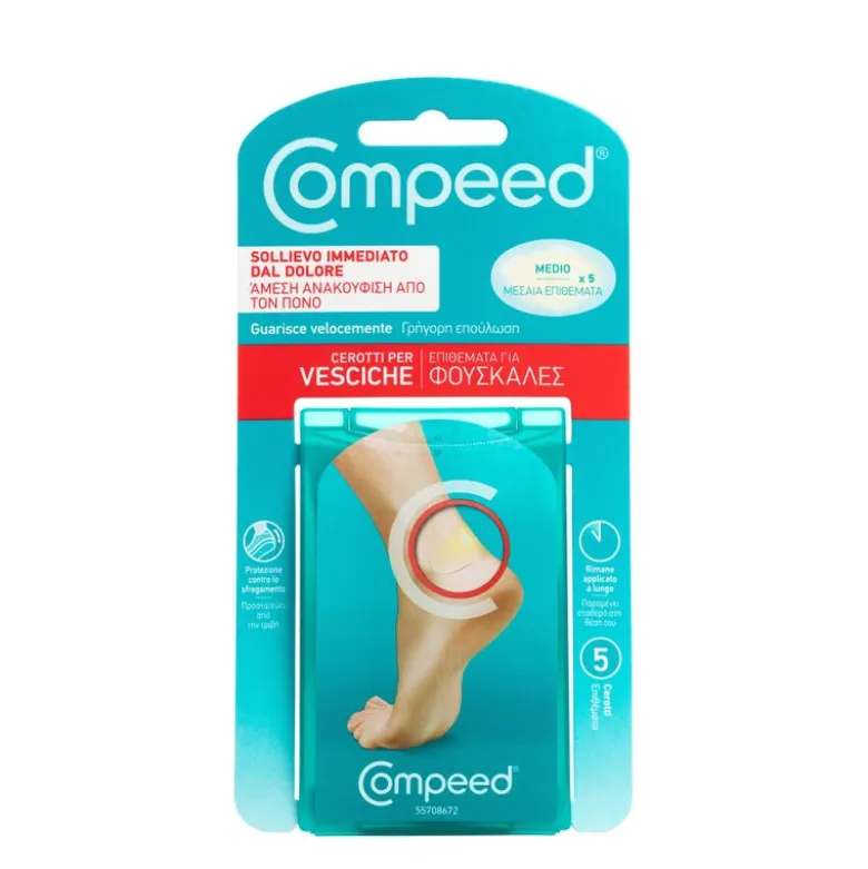 Compeed Sollievo Immediato cerotti per vesciche taglia media 5 pezzi