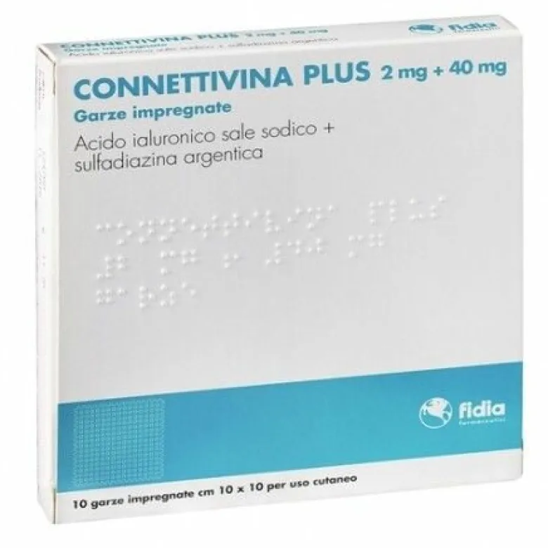 Connettivina Plus 10 garze cicatrizzanti 10x10cm