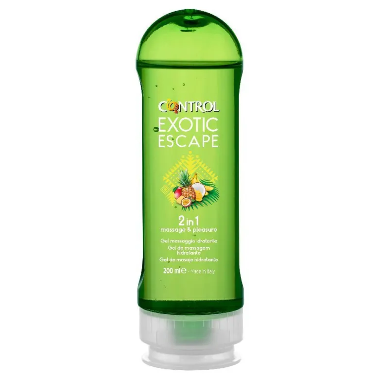 Control Exotic Escape Gel Massaggio 2 in 1 idratante e lubrificante 200ml