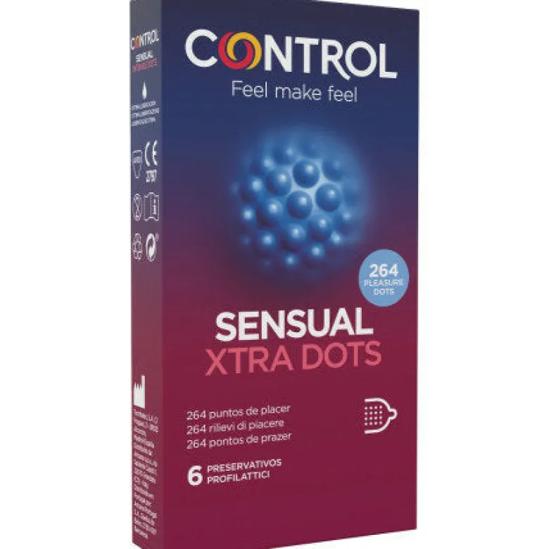 Control Sensual Xtra Dots 6 Preservativi
