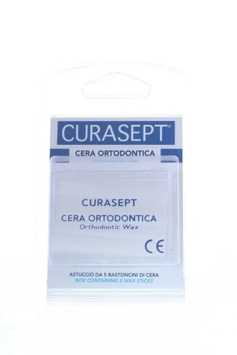 Curasept Cera Ortodontica Wax astuccio con 5 bastoncini