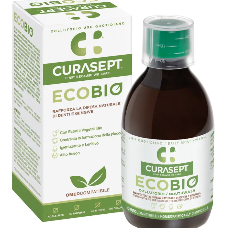 Curasept EcoBio collutorio rafforza denti e gengive 300 ml