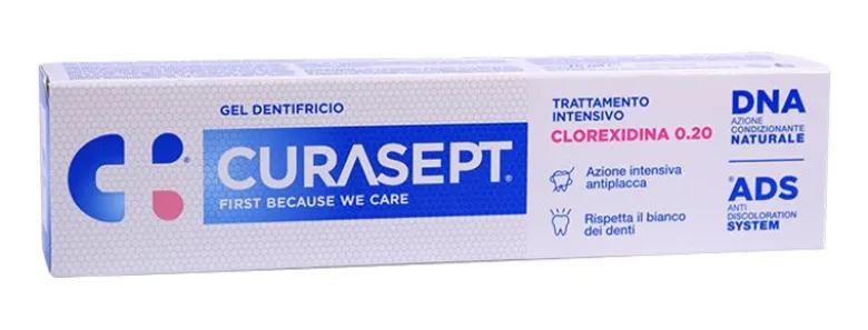 Curasept Gel Dentifricio Clorexidina 0.20 Trattamento intensivo antiplacca 75ml