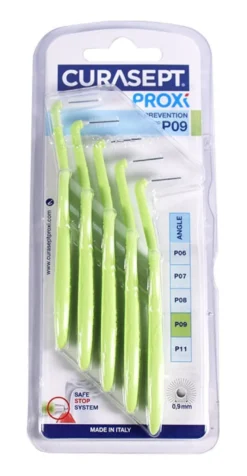 Curasept Proxi Prevention scovolino con testina angolata 09mm verde 5 pezzi
