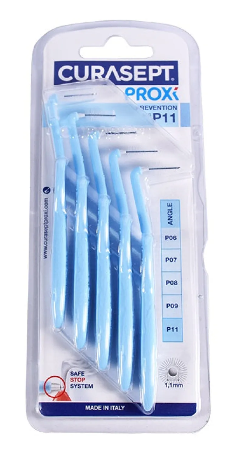 Curasept Proxi Prevention scovolino con testina angolata 11mm azzurro 5 pezzi