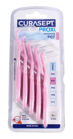 Curasept Proxi Prevention scovolino con testina angolata 07mm rosa 5 pezzi