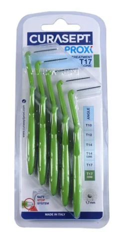 Curasept Proxi Treatment CONE Scovolino angolare T17 1,7mm verde 5 pezzi
