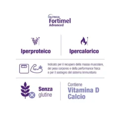 Danone Fortimel Advanced alimento iperproteico 4x200ml gusto vaniglia tropicale