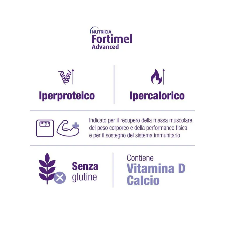 Danone Fortimel Advanced alimento iperproteico 4x200ml gusto vaniglia tropicale