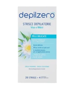 Depilzero Strisce Depilatorie viso e bikini 20 strisce +4 salviettine post-epilazione