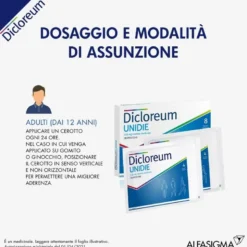Dicloreum Unidie cerotto medicato 136mg ibuprofene 8 cerotti