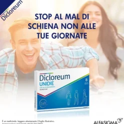 Dicloreum Unidie cerotto medicato 136mg ibuprofene 8 cerotti