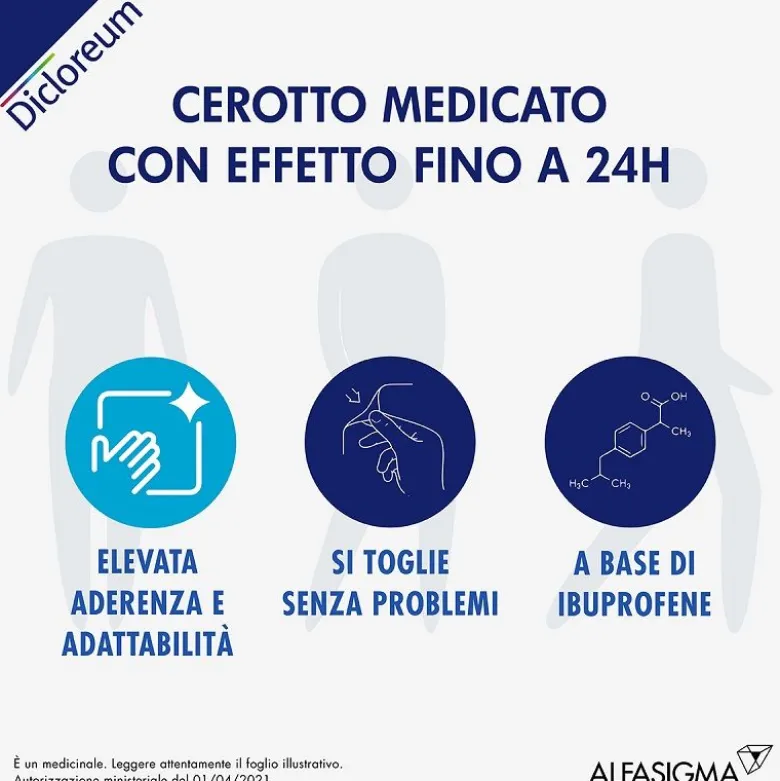 Dicloreum Unidie 136mg 5 cerotti medicati