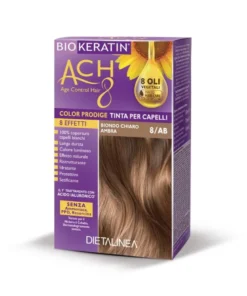 Dietalinea biokeratin ach8 tinta per capelli 8/ab biondo chiaro ambra