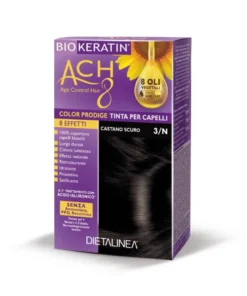 Dietalinea biokeratin ach8 tinta per capelli 3/n castano scuro