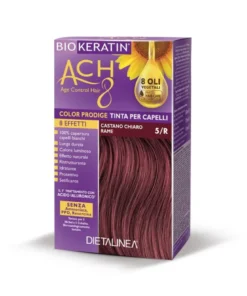 Dietalinea biokeratin ach8 tinta per capelli 5/r castano chiaro rame