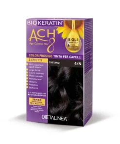 Dietalinea biokeratin ach8 tinta per capelli 4/n castano