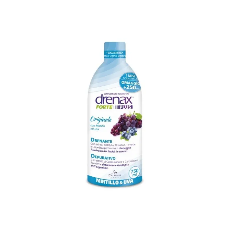 Drenax Forte Mirtillo 750ml - Integratore Drenante Efficace