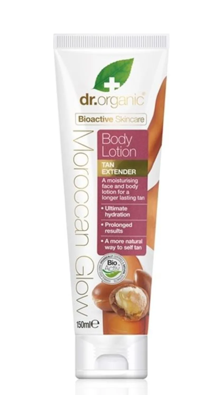 Dr.Organic Moroccan Glow Self Tan Lozione Corpo Prolungatore di Abbronzatura 150ml