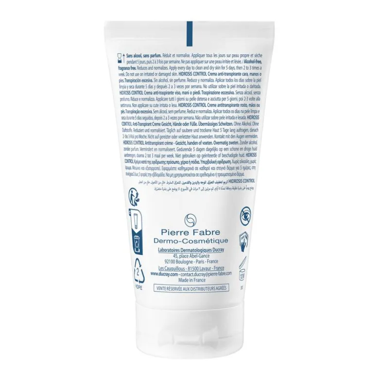 Ducray Hidrosis Control Crema Viso/Mani/Piedi 50ml