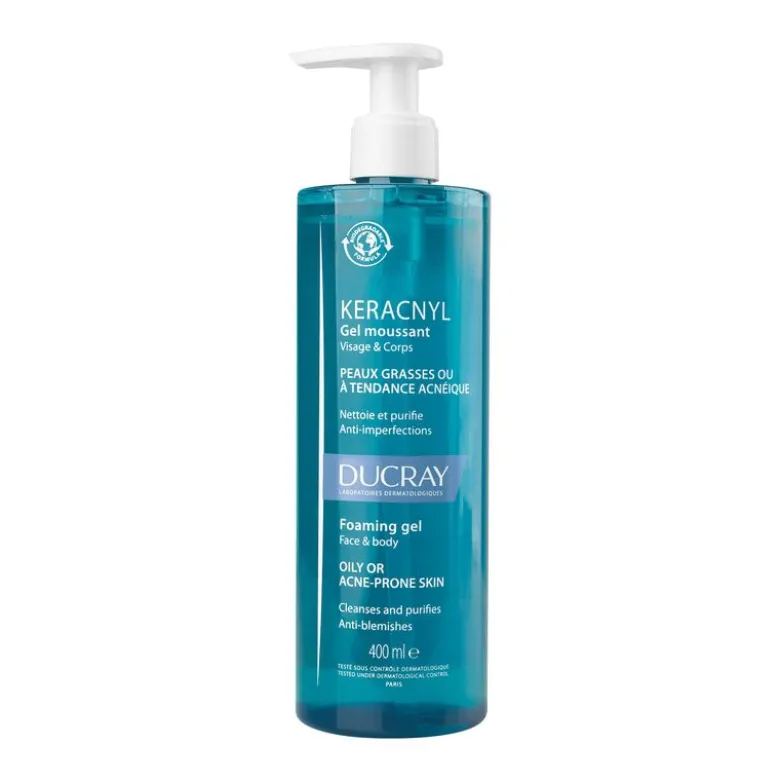 Ducray Keracnyl Gel detergente - pelle grassa a tendenza acneica 400ml