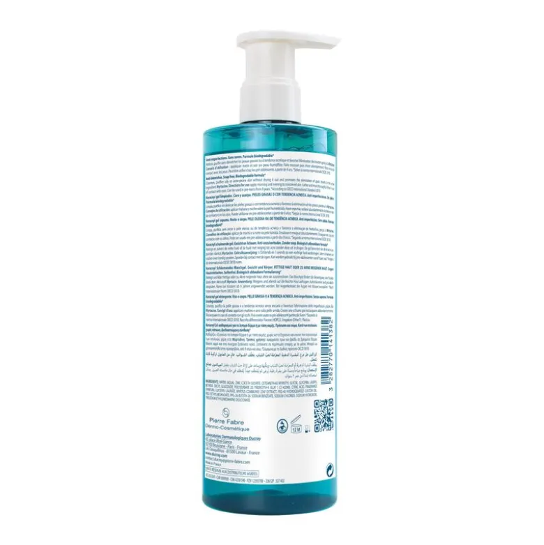 Ducray Keracnyl Gel detergente - pelle grassa a tendenza acneica 400ml