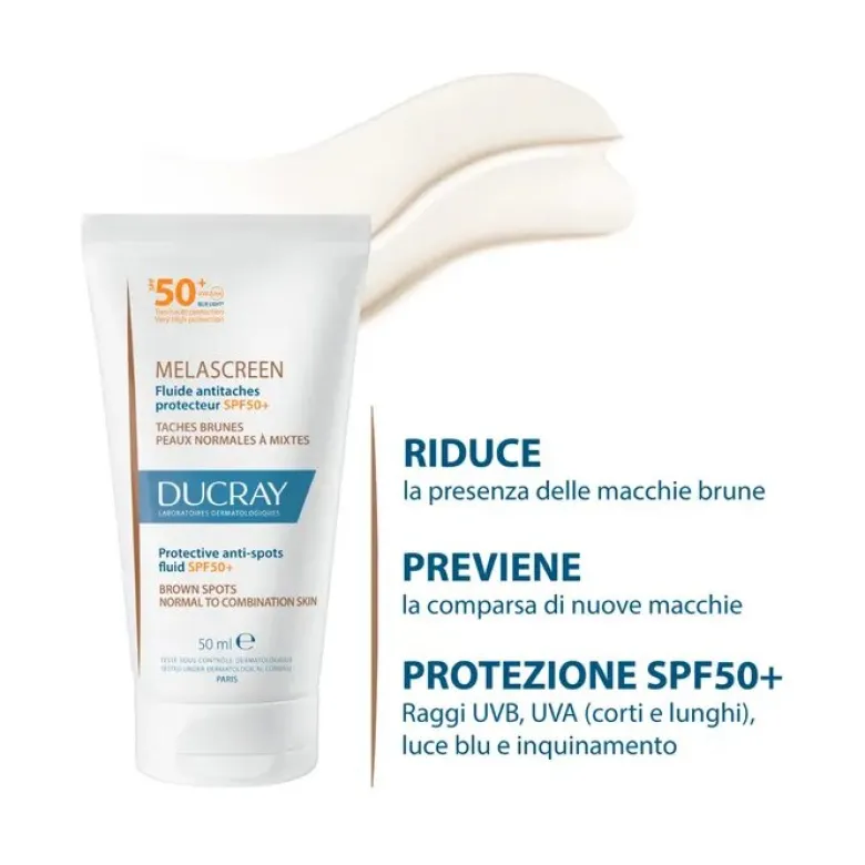 Ducray Melascreen Fluido anti-macchie protettivo SPF50+ Solare protezione molto alta 50 ml