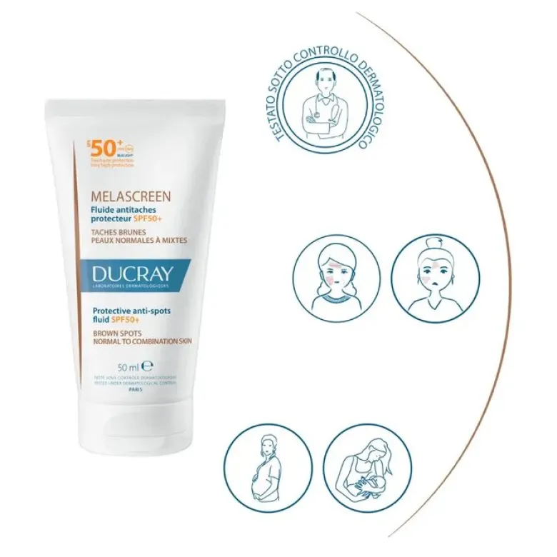 Ducray Melascreen Fluido anti-macchie protettivo SPF50+ Solare protezione molto alta 50 ml