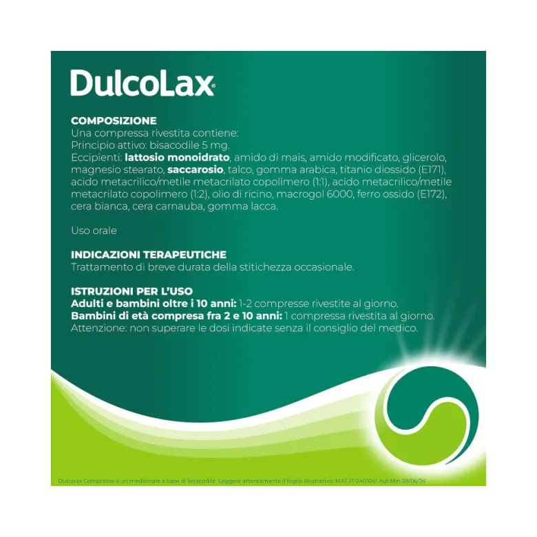 Dulcolax Contro La Stitichezza Occasionale 20 Compresse Rivestite