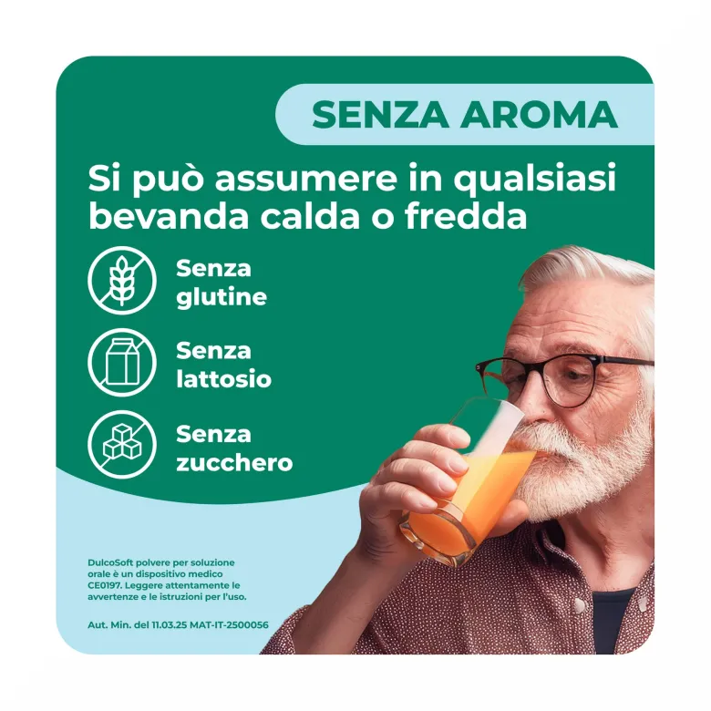 Dulcosoft Polvere per Soluzione Orale Lassativo Macrogol per Stitichezza 20 Bustine