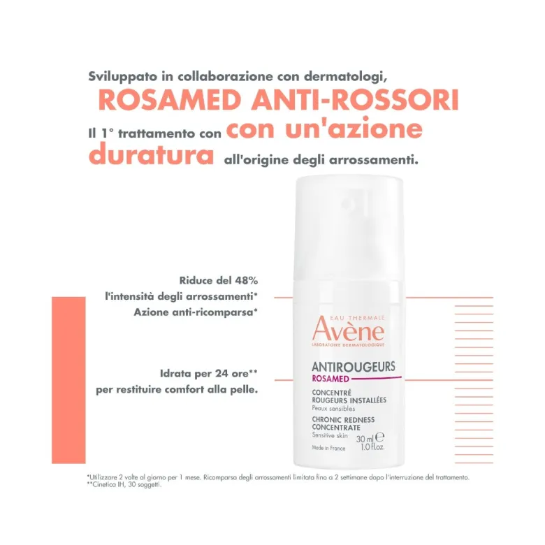 Eau Thermale Avène Antirougeurs Rosamed Concentrato Rossori Persistenti Pelle Sensibile 30ml
