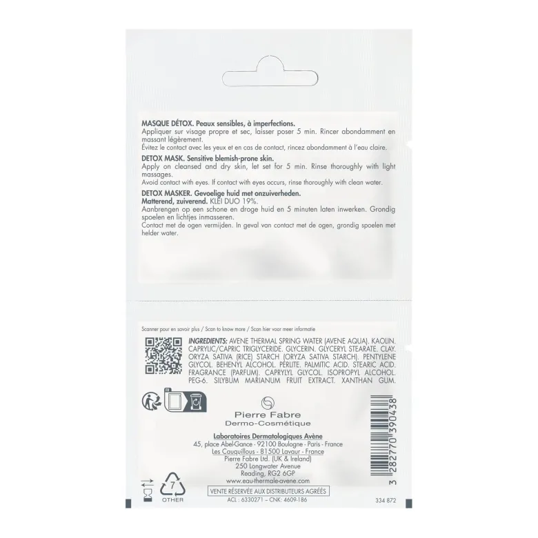 Eau Thermale Avène Cleanance Maschera Detox 2x6ml
