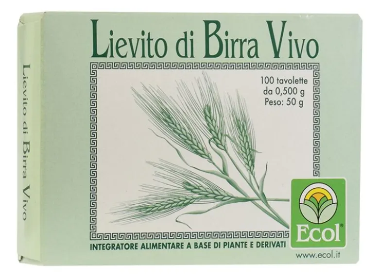 Ecol Lievito di Birra Vivo integratore alimentare utile in caso di diarrea 100 tavolette