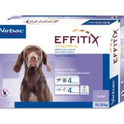Effitix Spot-On Soluzione 24 Pipette 2,20ml 134mg+1.200mg Cani Da 10 A 20kg