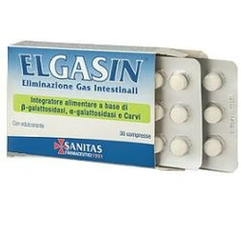 Elgasin 30 Compresse - Sollievo Rapido da Gonfiore Addominale