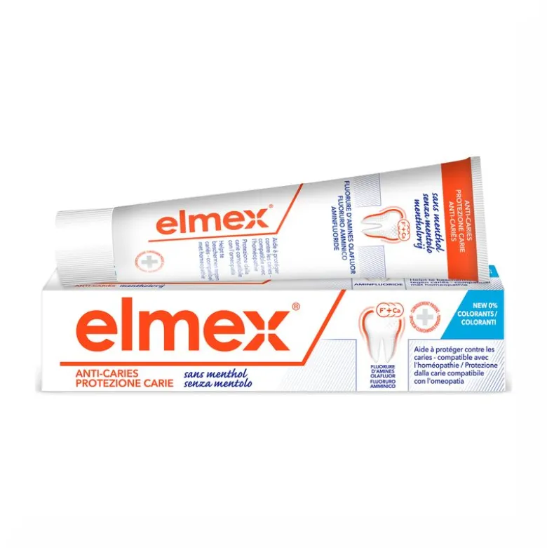 Elmex Dentifricio Protezione Carie con fluoruro amminico senza mentolo 75ml