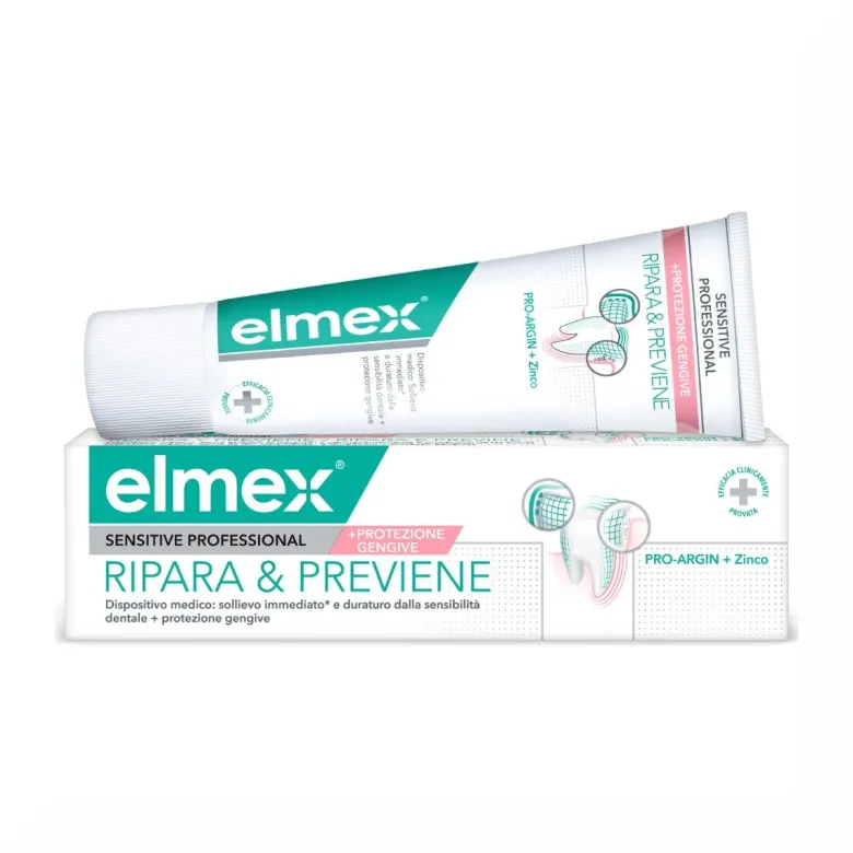 Elmex Dentifricio Sensitive Professional Ripara e Previene sollievo immediato e duraturo 75ml