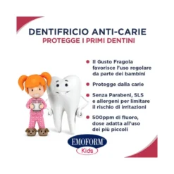 Emoform Kids dentifricio per bambini 2-6 anni gusto fragola 50ml
