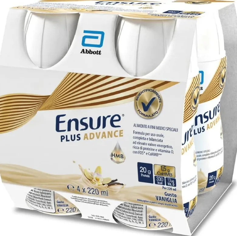 Ensure Plus Advance Vaniglia 4x220ml - Nutrizione Completa