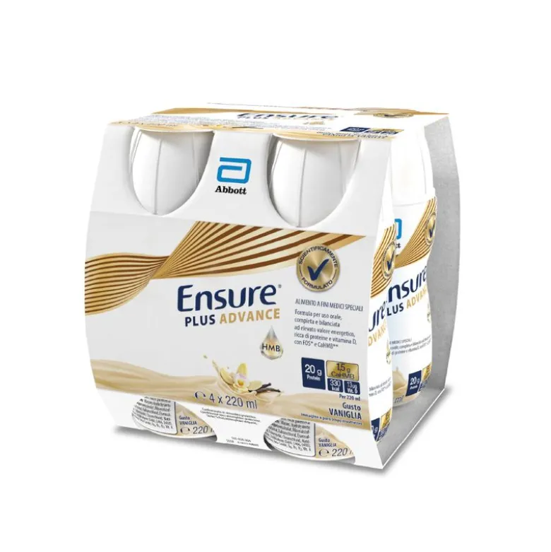 Ensure Plus Advance Vaniglia 4x220ml - Nutrizione Completa